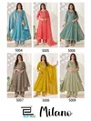Milano By Blue Hills Chanderi Foil Printed Anarkali Kurti Set
